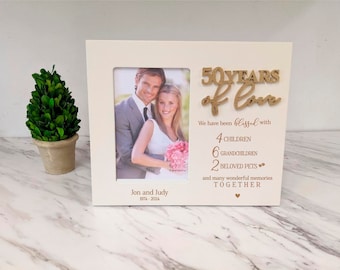 50th Anniversary picture frame , 50th Anniversary Picture Frame Gift, 50th Anniversary gift for couple, 50th Anniversary gifts for parents