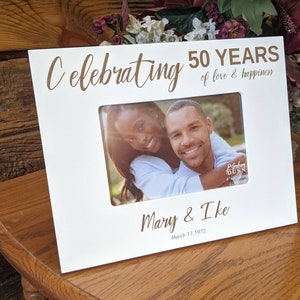 50th Anniversary Picture frame for parents, Gift for parents 50, Fiftieth Golden Anniversary Picture Frame, 50th Anniversary Frame