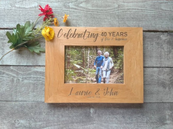 Personalized Engraved //// Wedding Anniversary //// Picture Frame