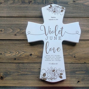 Personalized First Communion Cross, First Communion Cross for Faith, Personalized Cross, Religious Gift, Communion Gift, Engraved,