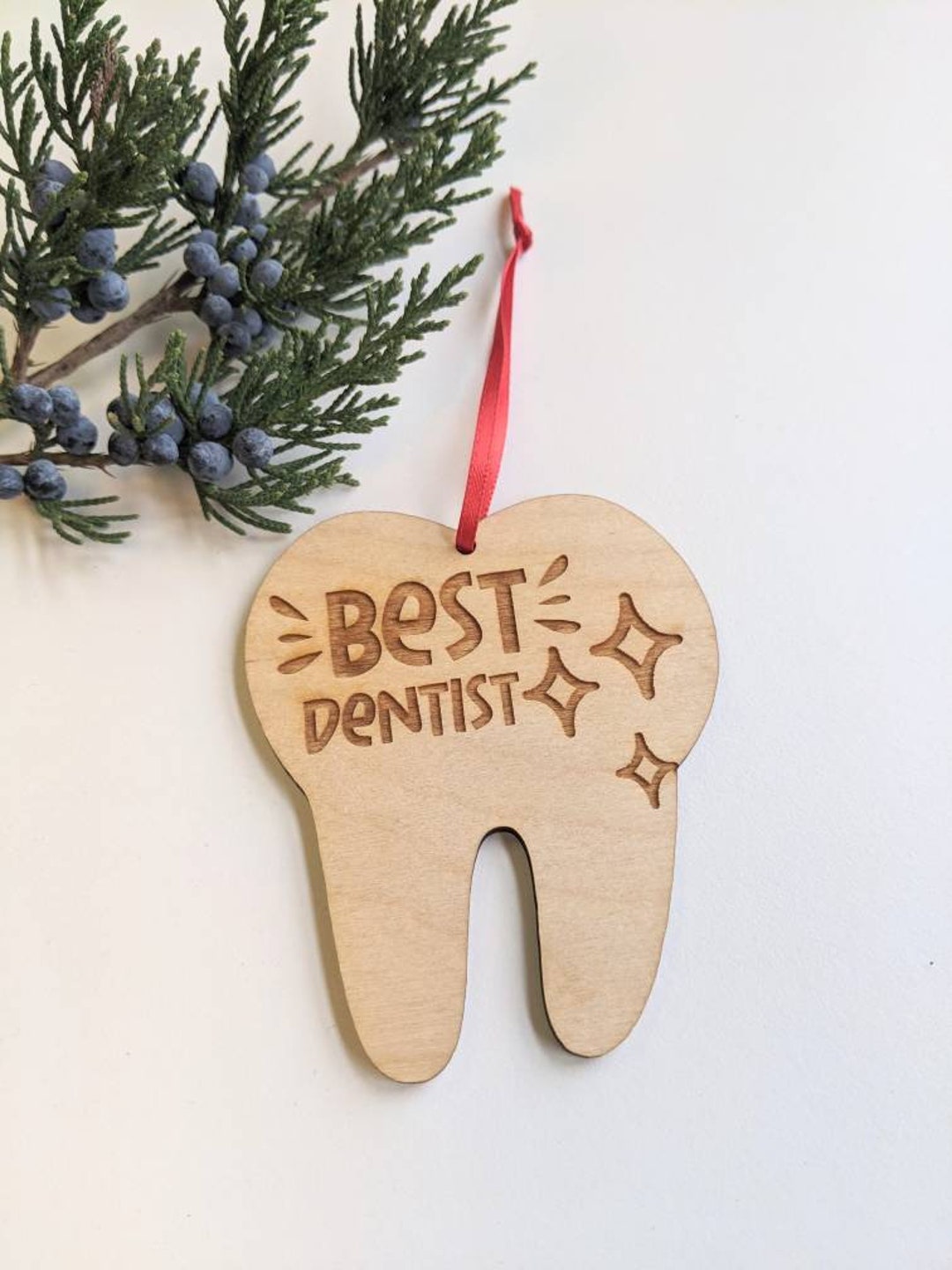 Dentist Christmas Ornament for Christmas Gifts, Wood Christmas Dentist