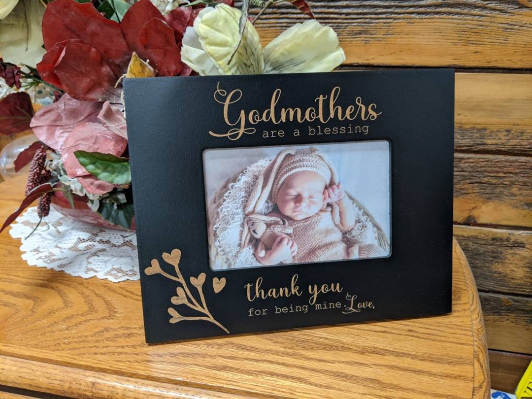Personalized Godmother Picture Frame Baby Godmother Gift Etsy