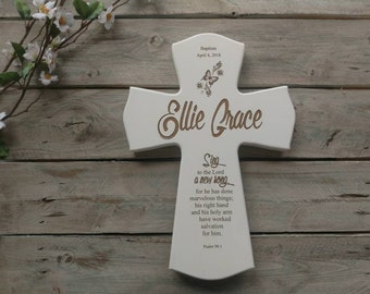 Baptism Cross Gift, Baby Dedication Gift for girl, Personalized Baptism Gift, baptism gift for boy Engraved Cross, Religious Gift