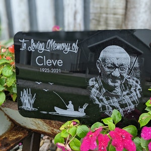 Outdoor Memorial Gift With Photo, 10x6.5 Photo Memorial gifts, Outdoor Memorial sign, Bench memorial plaque outdoor and gardening