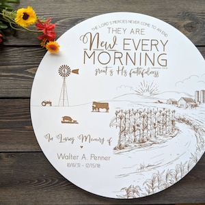 Cattle Farming Memorial Gift Personalized , Farm Sympathy Gift, Personalized Sympathy Farmer Gift, Farming Funeral Gift, Engraved Memorial