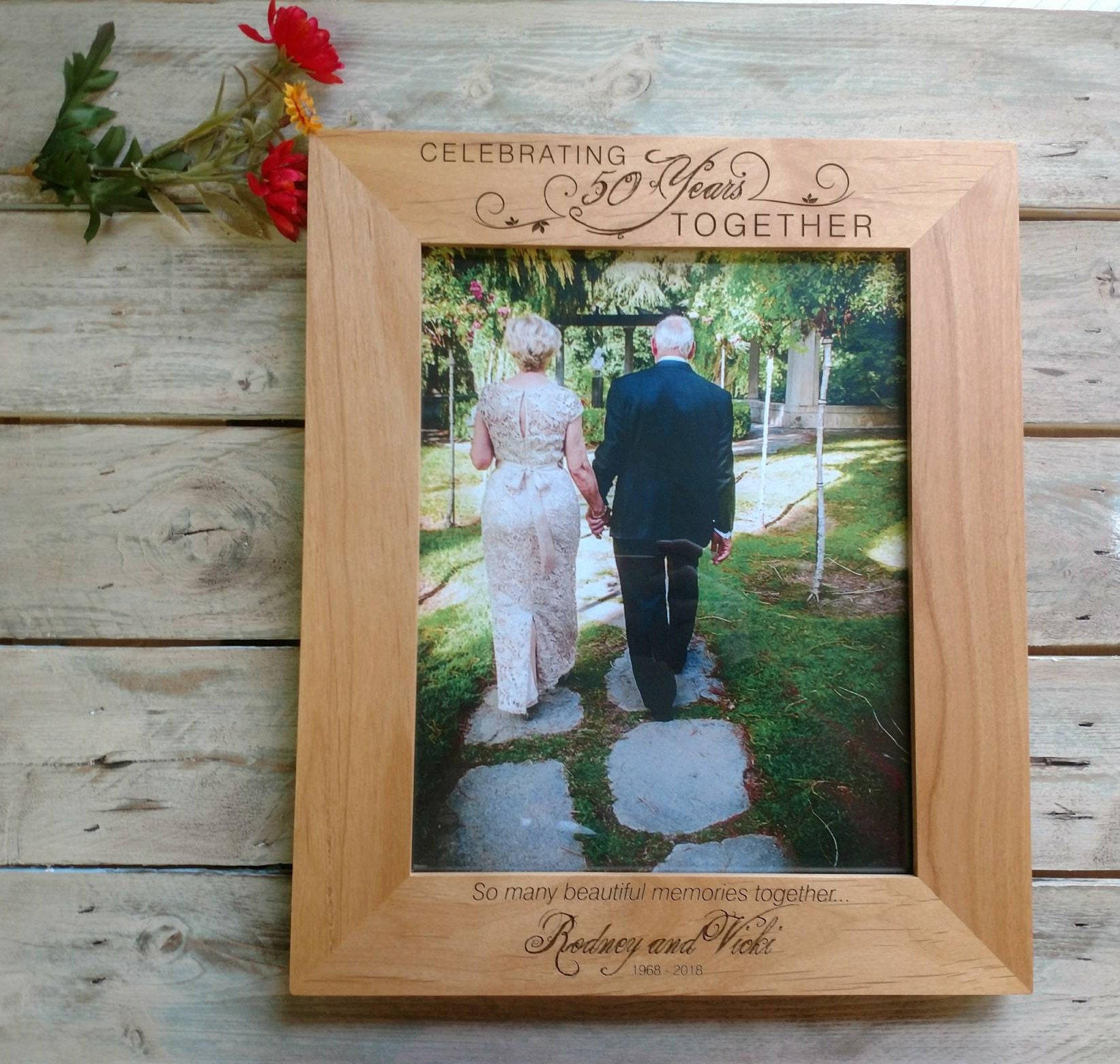 Personalized 25th Wedding Anniversary Picture Frame Etsy