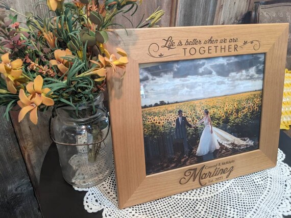 Marco de fotos de boda regalo para pareja, marco de fotos de boda