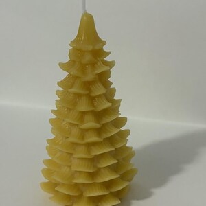 fir tree beeswax candle