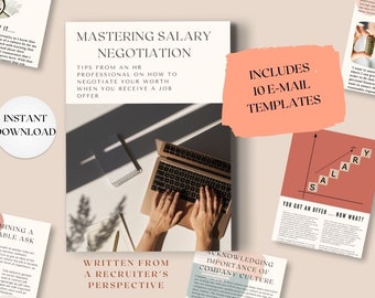 Gehaltsverhandelung E-Book Ratgeber für mehr Geld verhandeln bei Stellenangebot Werber hr Kandidat Skript E-Mail Vorlage Gehaltsspanne How to