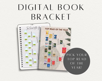 Digitale Buchhalterung | Reading Herausforderungs-Tracker | Digitales Buch Journal | Buch des Jahres | Bearbeitbare Canva Vorlage