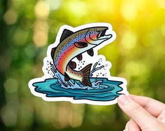 Rainbow Trout Vinyl Sticker: Fishing Decal