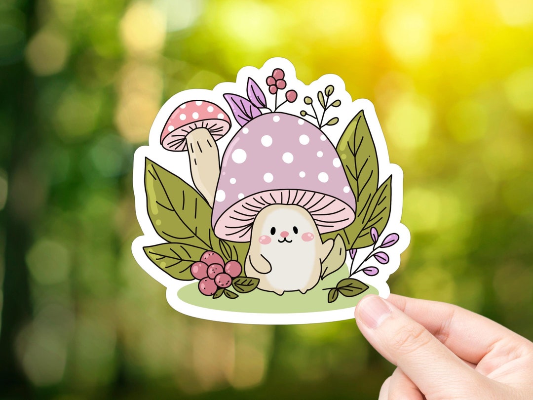 Cute Mushroom Sticker L Laptop Stickers L Water Bottle Stickers L ...