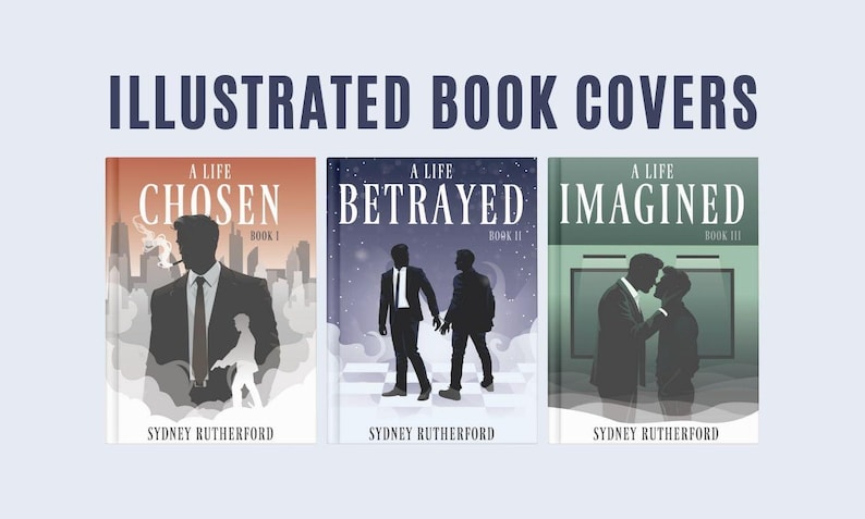 Custom illustrated book cover art bespoke design for indie authors all genres