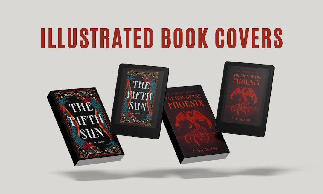 Custom Illustrated Book Cover Unique Hand Drawn Art Professional Author ...