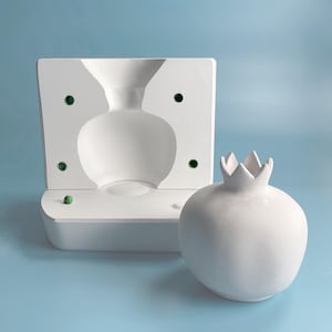 大きなザクロの石膏型、工芸品、手作り型、装飾用