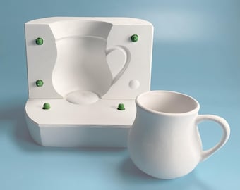 Merve Mug Plaster Mold: Handmade Ceramic Casting Supply