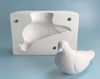 Handmade Plaster Mold For Pigeon: Ceramic & Porcelain Clay Casting