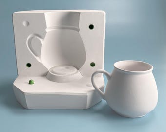 Verona Mug Plaster Mold: Handmade Ceramic Casting Supply
