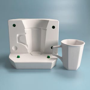 Stampo per tazza in gesso fatto a mano: tazza Koseli, fornitura per artigianato in ceramica