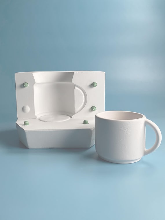 Plaster Mold, Ceramic Slip Casting, Mina 400ml Coffee Cup, Porcelain Pottery Tools