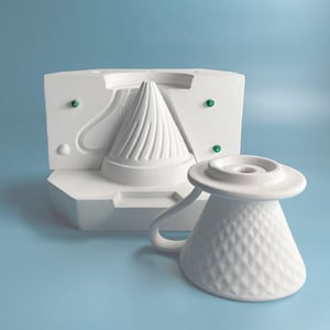 Stampo in gesso a goccia prismatica: fornitura artigianale di ceramica