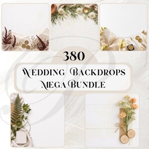 Wedding Backdrop Mockup Bundle, 380 Mega Pack, Flat Lay Mockups for Etsy Sellers, Boho Wedding Stationery Digital Download, 21 Themes PNG