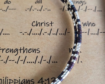 Philippians 4:13 Morse Code Bible Verse Bracelet
