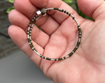 Micah 7:8 The Lord will be my Light Morse Code Bible verse bracelet