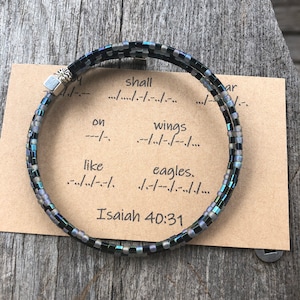 Isaiah 40:31 Morse Code Bible Verse Bracelet
