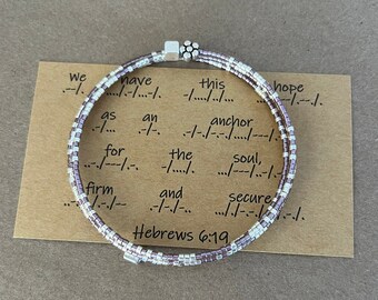 Hebrews 6:19 Morse Code Bible Verse Bracelet