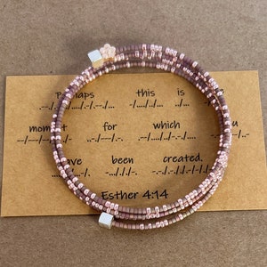 Esther 4:14 Morse Code Bible Verse Bracelet