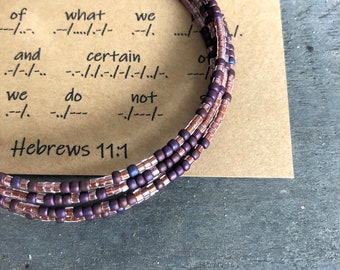 Hebrews 11:1 Morse Code Bible Verse Bracelet
