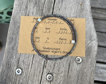Little But Fierce Morse Code Bracelet