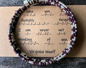 Never Not Thinking of You Morse Code Bracelet