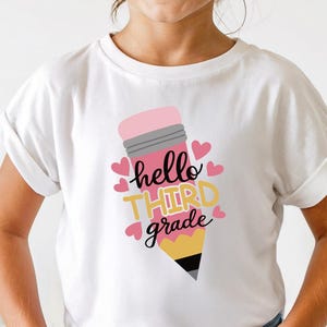 Hello Third Grade T-Shirt, First Day of 3rd Grade Shirt, Back To School Outfit, Cute 3rd Grader Gift, Cute Third Grade Tee, 3rd Grader Shirt