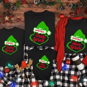 Merry Grinchmas Family Christmas Shirt: Passendes Feiertags-T-Shirt
