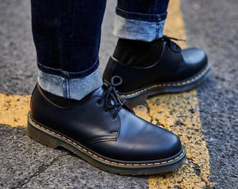 Handmade Casual Leather Shoes Men | Goodyear Welted Doc Style Shoes | Stitched Sole | Premium Everyday Footwear Malabar