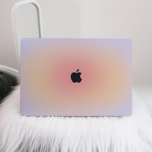 Étui pour Macbook rose violet dégradé,Étui de protection rigide pour ordinateur portable,Air15/13/11,Pro16/15/14,Housse Macbook 2024 2023 2021 2020,Cadeaux personnalisés