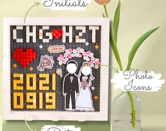 Rompecabezas de ladrillos para construir con fotos personalizados - Marco de fotos personalizado - Regalo de San Valentín - Regalo único para tu pareja - Regalo para él - Regalo para pareja