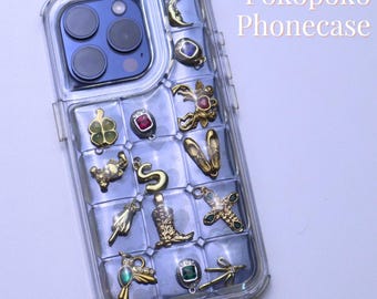 3D Pokopoko Case, Puffer Bubble Shaker Aesthetic Phonecase, Clear iPhone 17 16 15 14 13 Plus Pro Max, Viral Japanese Charm Case for DIY