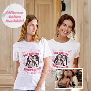 T-shirts meilleurs amis personnalisés avec photo, chemise meilleure amie personnalisée, t-shirt cadeau meilleure amie, t-shirts assortis, chemise meilleure amie, t-shirt voyage fille