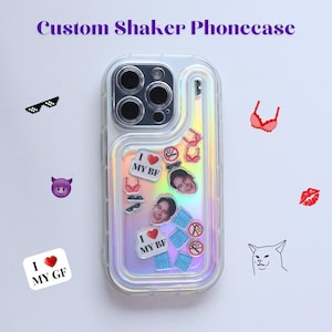 Funny Custom Face Shaker Phone Case - Personalized Bootleg BF/GF/Wife/Husband Design - iPhone 16/15/14/13 Pro/Max/Plus - Unique Couples Gift
