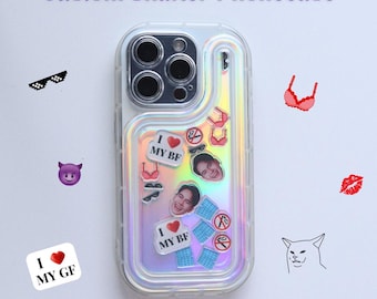 Funny Custom Face Shaker Phone Case - Personalized Bootleg BF/GF/Wife/Husband Design - iPhone 16/15/14/13 Pro/Max/Plus - Unique Couples Gift