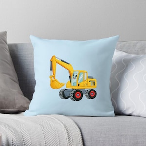 Construction Truck Embroidery File Backhoe Digger Tractor Sketch Stitch Pattern City Vehicle Design for Sewing Clothing Craft Projects