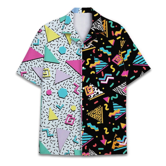 80s Retro Bowling Hawaiian Shirt: Unisex Short Sleeve Button-down
