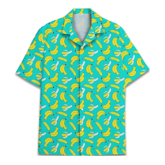 Lzzidou Men's Hawaiian Shirt - Short Sleeve Button Down Beach Shirt, Green Banana Leaf, Medium - View #14