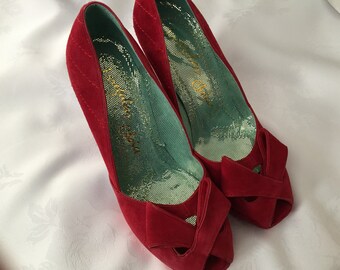 red evening shoes uk