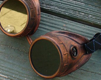 Steampunk goggles glasses aviator Time Travel Crazy Scientist's Oculo-Vision Tool--redred