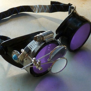 Steampunk Goggles-steampunk costume-accessories Burning Man goggles- Mad Scientist Victorian Limited SSS-black