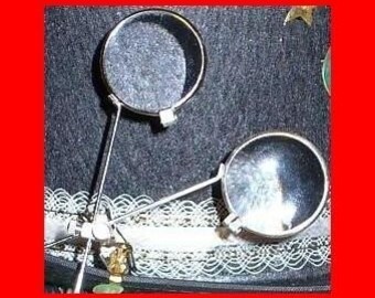 Steampunk Magnifying Lens Glasses Loops Goggles-- Time Travel Crazy Scientist's Oculo-Vision Tool